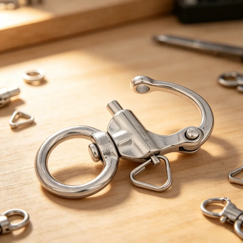 Marine Swivel Snap Shackle 316 Stainless Quick Release Boat Chain Eye Bail Rigging Rotary Shackle for Sailing Boat Kayak Fishing
Marine Swivel Snap Shackle 316 Stainless Quick Release Boat Chain Eye Bail Rigging Rotary Shackle for Sailing Boat Kayak Fishing