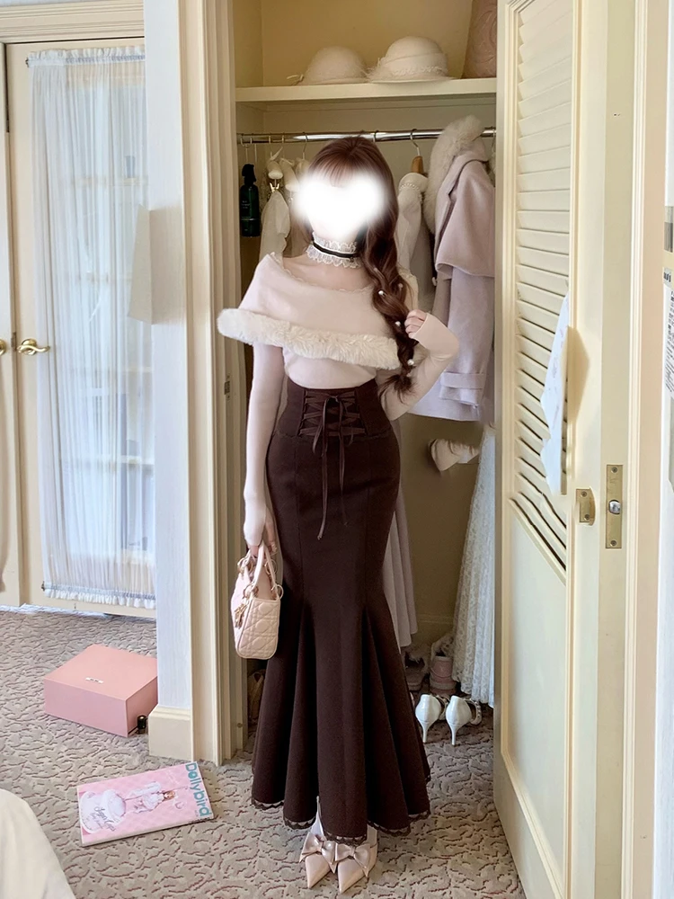 Faionable одно плечо с высокой талией и свитер Ele для похудения Fi-Tail Design для женщин зимой
Faionable одно плечо с высокой талией и свитер Ele для похудения Fi-Tail Design для женщин зимой