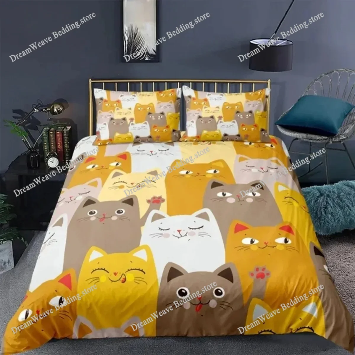 Duvet Cover Cartoon Cat New Fashion Design Bedding Set Cats Quilt Cover Pillowcase Girls Boys Adult Bedding Luxury Gift963
Duvet Cover Cartoon Cat New Fashion Design Bedding Set Cats Quilt Cover Pillowcase Girls Boys Adult Bedding Luxury Gift963