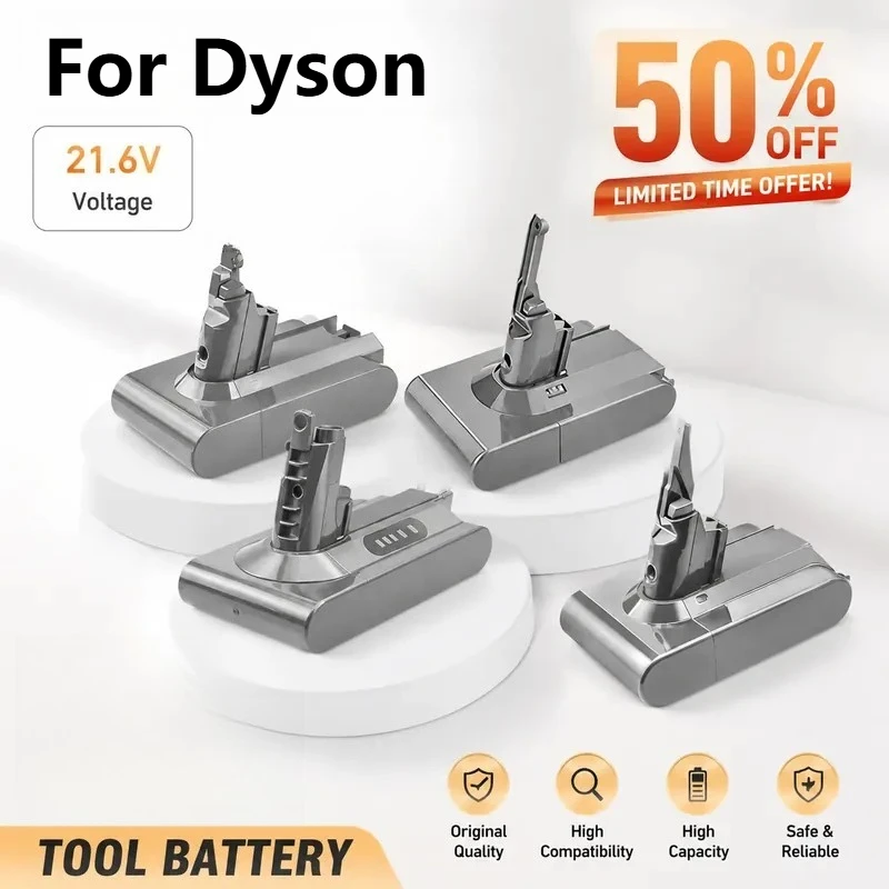 22.2V 2500mAh Replacement Battery Pack for Dyson V6 V7 V8 V10 DC31 DC34 Cordless Vacuum
22.2V 2500mAh Replacement Battery Pack for Dyson V6 V7 V8 V10 DC31 DC34 Cordless Vacuum