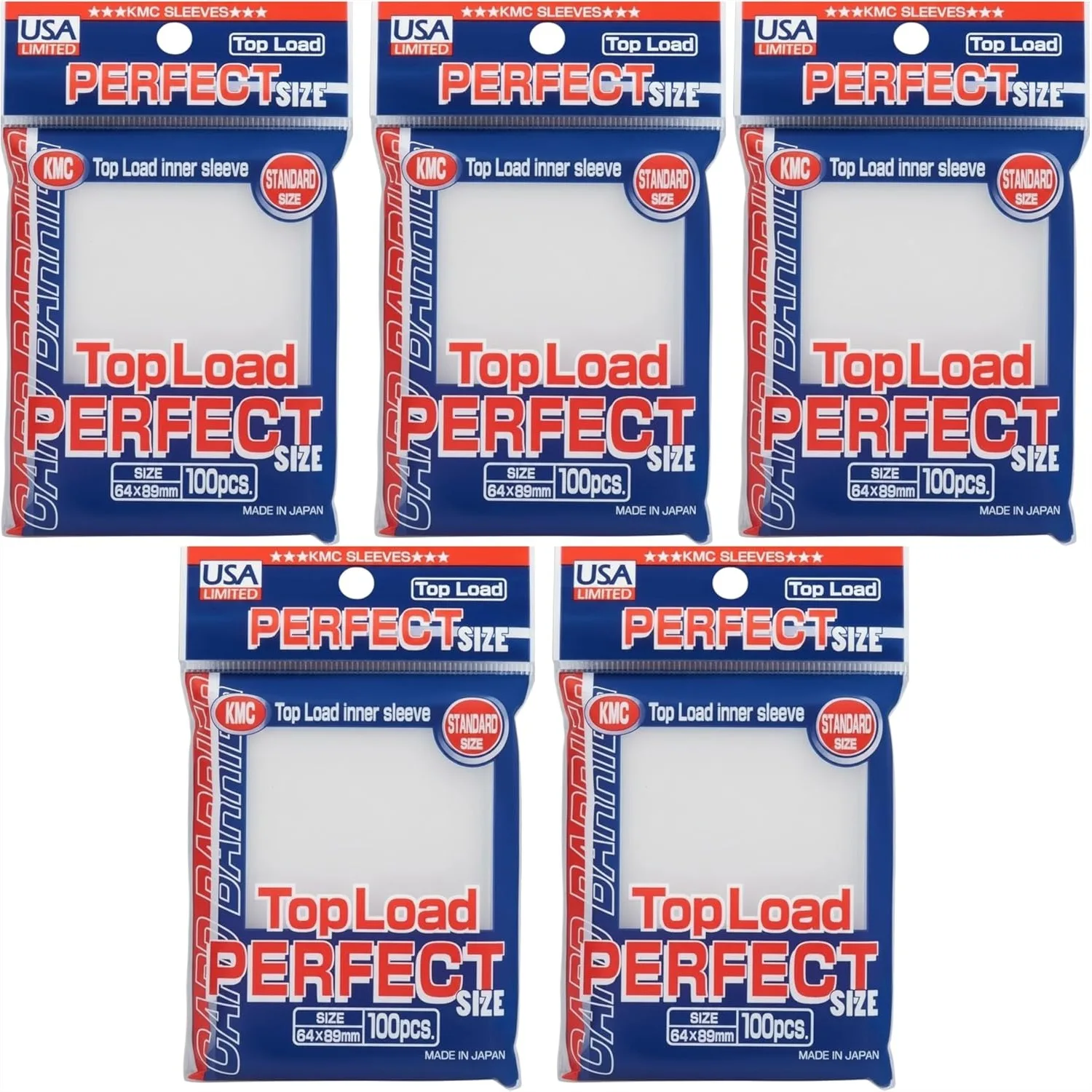 KMC Size Sleeves 64x89mm 5 Packs Of 100 Card Sleeves For Trading Card Protection
KMC Size Sleeves 64x89mm 5 Packs Of 100 Card Sleeves For Trading Card Protection