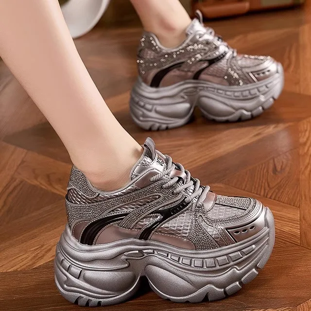 Women's Sporty Diamond Thick Bottom Real Leather Dad Shoes Low Top round Toe Business Casual Shoes Lightweight Wear Resistant
Women's Sporty Diamond Thick Bottom Real Leather Dad Shoes Low Top round Toe Business Casual Shoes Lightweight Wear Resistant