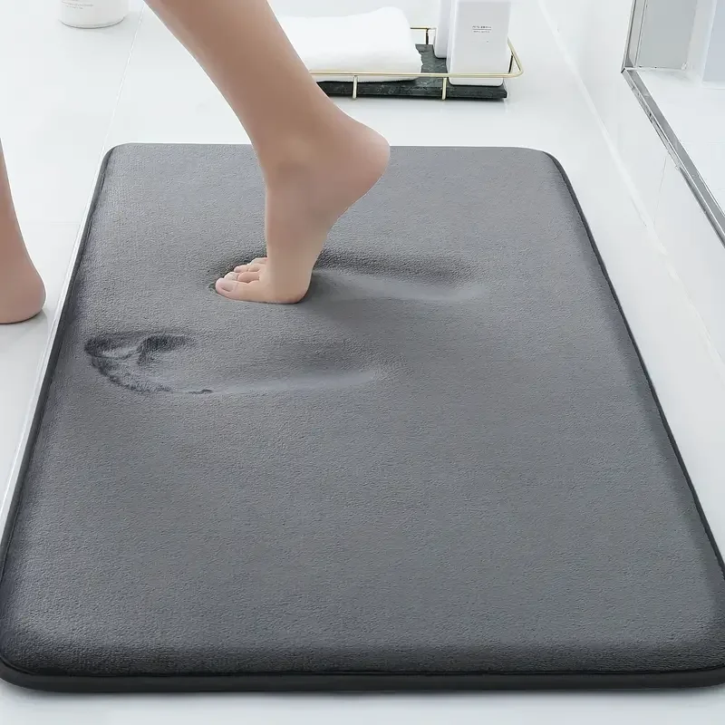 Solid color bathroom absorbent soft floor mat thick sponge shower room non-slip mat flannel dirt-resistant door mat
Solid color bathroom absorbent soft floor mat thick sponge shower room non-slip mat flannel dirt-resistant door mat