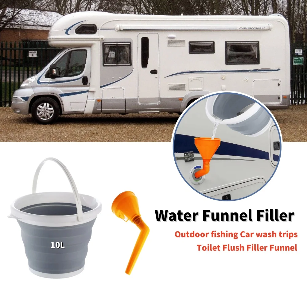 RV Water Funnel Filler Toilet Flush Filler Funnel 10l FoldingSilicon Bucket Oil Funnel For Motorhome Caravan Campervan
RV Water Funnel Filler Toilet Flush Filler Funnel 10l FoldingSilicon Bucket Oil Funnel For Motorhome Caravan Campervan