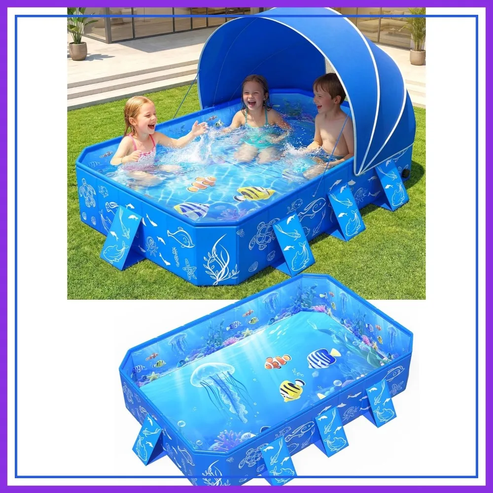 2026 Foldable Kiddie Pool with Canopy, Baby Swimming Pool for Toddler, Non-Inflatable Pop up Pool with Shade, 53''*40''*33''
2026 Foldable Kiddie Pool with Canopy, Baby Swimming Pool for Toddler, Non-Inflatable Pop up Pool with Shade, 53''*40''*33''