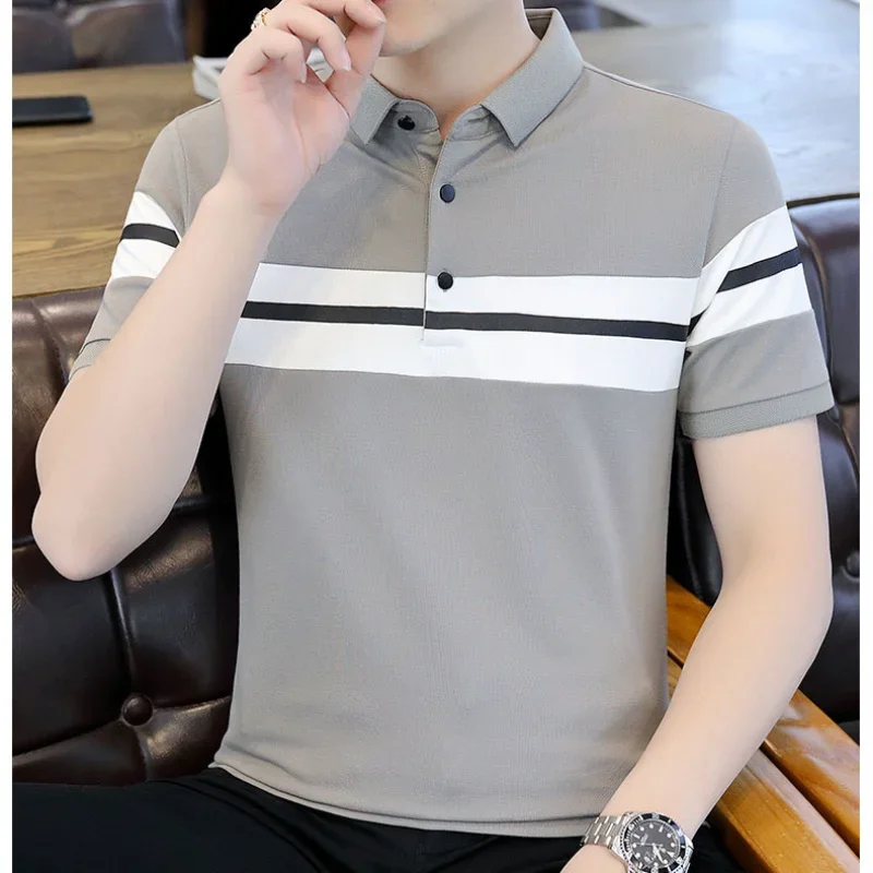Mens With Collar T-shirt Skinny Basic Cool Ordinary High Quality Luxury Party Top Slim Fit Tee Stylish Loose Xl Male Polo Shirts
Mens With Collar T-shirt Skinny Basic Cool Ordinary High Quality Luxury Party Top Slim Fit Tee Stylish Loose Xl Male Polo Shirts