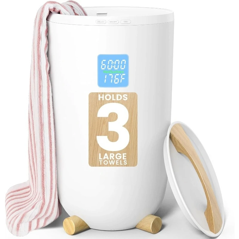 Large Towel Warmer Bucket, Luxury Towel Warmer for Bathroom, LCD Screen for Time and Temperature, Delay Time Up to 24 Ho
Large Towel Warmer Bucket, Luxury Towel Warmer for Bathroom, LCD Screen for Time and Temperature, Delay Time Up to 24 Ho