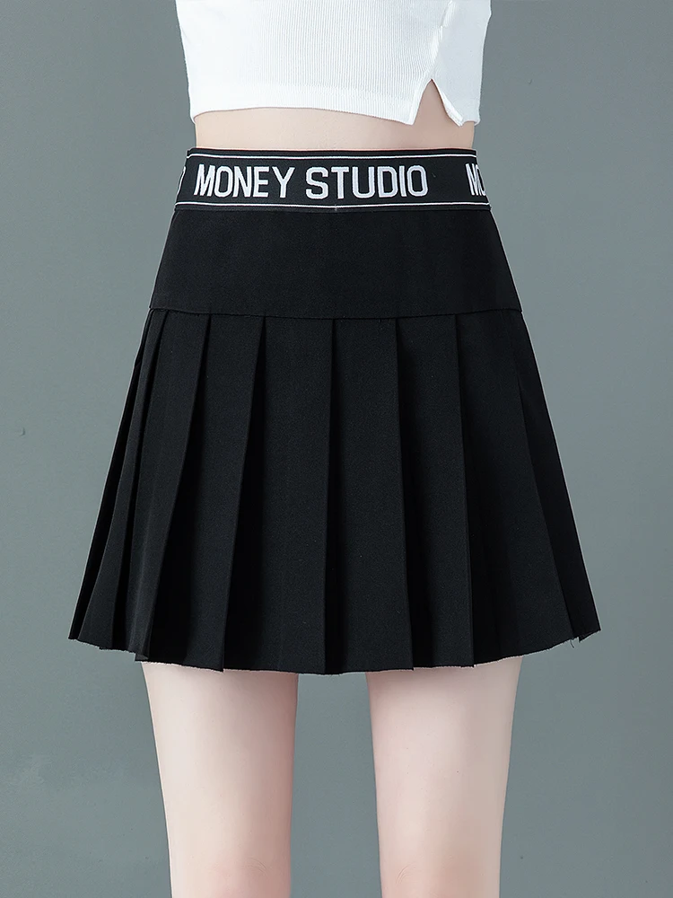 Black High Waist A-Line Pleated Skirt Women's Spring Autumn New Elastic Waist Slim Fit Short Half Body Skirt Casual Style
Black High Waist A-Line Pleated Skirt Women's Spring Autumn New Elastic Waist Slim Fit Short Half Body Skirt Casual Style