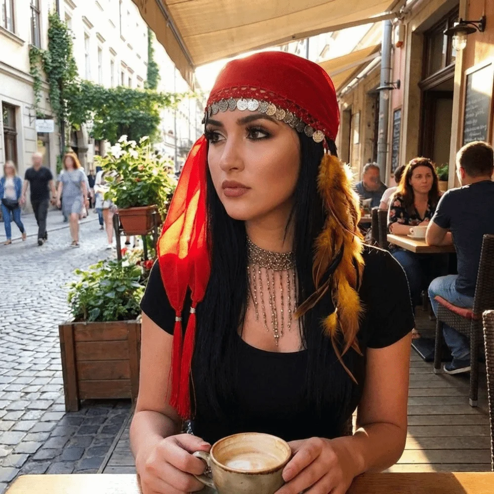 Women Pretty Belly Dance Accessories Crochet Veil Coin Headscarf Ethnic Pattern Traditional Dance Costume Headwear Belly Dance
Women Pretty Belly Dance Accessories Crochet Veil Coin Headscarf Ethnic Pattern Traditional Dance Costume Headwear Belly Dance