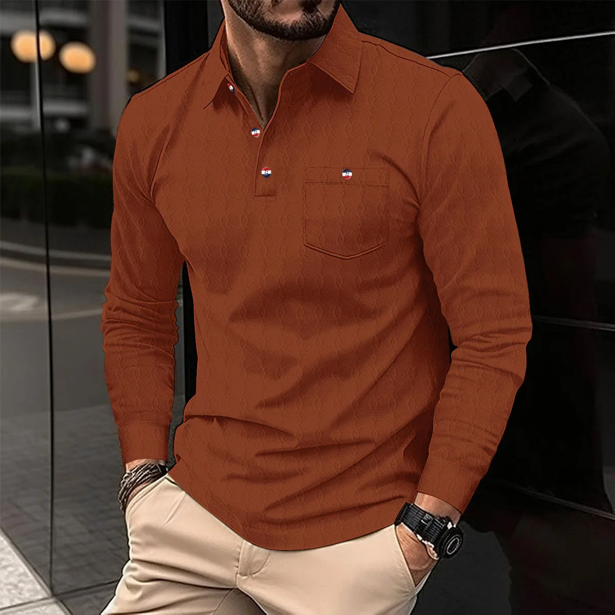Spring And Fall Best Selling Men's POLO Shirts, Men's T-shirts, Solid Colors, Textures, Men's Clothing, The Perfect Gift For Men
Spring And Fall Best Selling Men's POLO Shirts, Men's T-shirts, Solid Colors, Textures, Men's Clothing, The Perfect Gift For Men