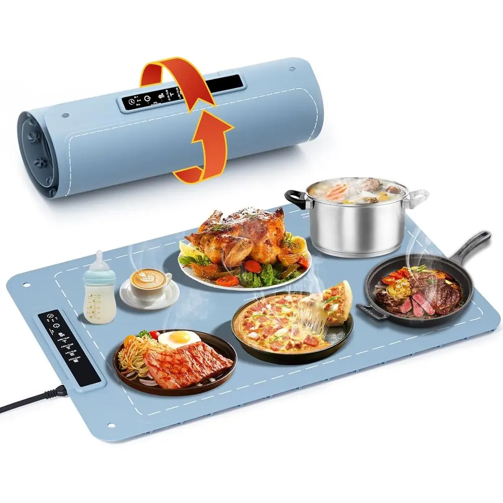 Heating Warming Mat with 4 Adjustable Temperature & Timer, Electric Warming Trays for Buffets Parties Family
Heating Warming Mat with 4 Adjustable Temperature & Timer, Electric Warming Trays for Buffets Parties Family