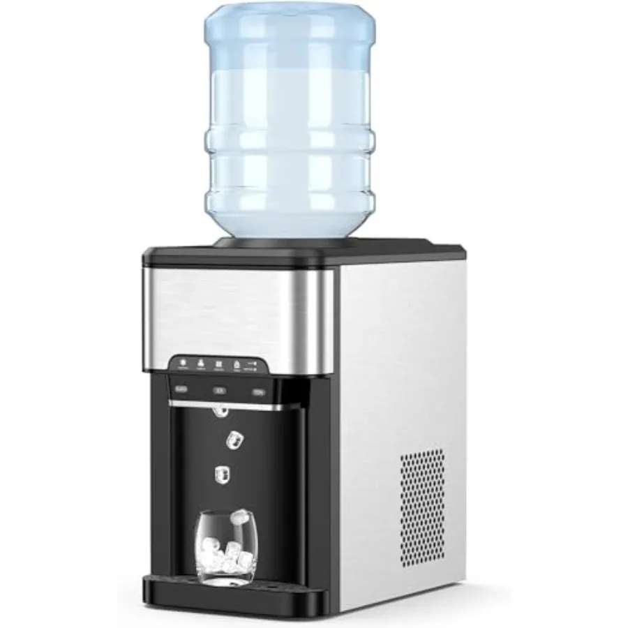 Water Dispenser with Ice Maker, 3-in-1 Hot Cold Water Dispenser, 48 Pounds in 24 Hours, 4 lbs Storage Basket, Safety Lock, Coun
Water Dispenser with Ice Maker, 3-in-1 Hot Cold Water Dispenser, 48 Pounds in 24 Hours, 4 lbs Storage Basket, Safety Lock, Coun