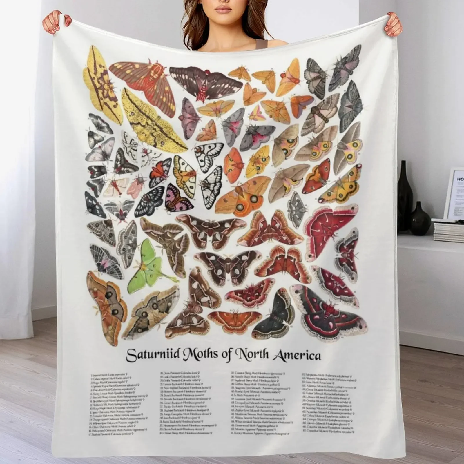 New Saturniid Moths of North America Throw Blanket Sofa Throw Soft Plush Plaid Plaid on the sofa Loose Blankets
New Saturniid Moths of North America Throw Blanket Sofa Throw Soft Plush Plaid Plaid on the sofa Loose Blankets