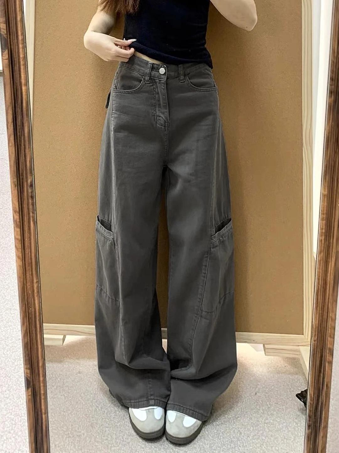 Deep ey Workwear Jeans Men Women Straight American High Waist Slim Wide Leg Pants Autumn Cleanfit Casual High Waist Jeans
Deep ey Workwear Jeans Men Women Straight American High Waist Slim Wide Leg Pants Autumn Cleanfit Casual High Waist Jeans