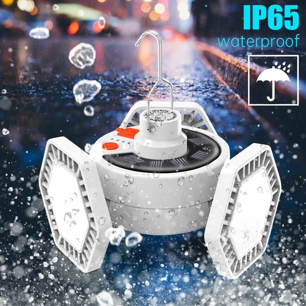 Outdoor Waterproof Folding Storage Solar USB Charging Clover With Power Display Camping Emergency light
Outdoor Waterproof Folding Storage Solar USB Charging Clover With Power Display Camping Emergency light