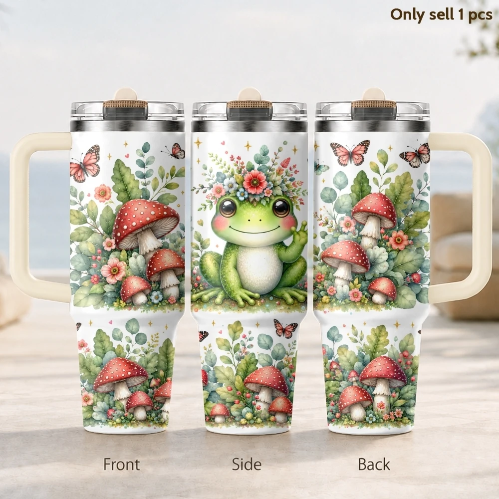 Frog and Mushrooms Vacuum Flasks 40oz 3rd Gen Vacuum Insulated Stainless Steel Tumbler Cup with Handle Straw Lid
Frog and Mushrooms Vacuum Flasks 40oz 3rd Gen Vacuum Insulated Stainless Steel Tumbler Cup with Handle Straw Lid