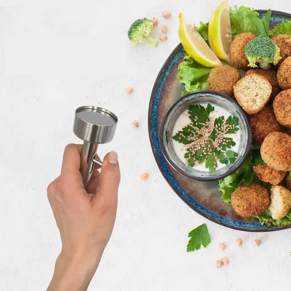 Time-saving Falafel Mold Stainless-steel Meatball Falafel Maker Tool for Quick Shaping Ergonomic Handle for Easy for Homemade
Time-saving Falafel Mold Stainless-steel Meatball Falafel Maker Tool for Quick Shaping Ergonomic Handle for Easy for Homemade