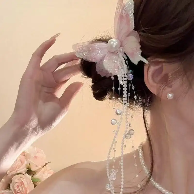 ✰✪Womens Long Butterfly Hairpin With Beaded Tassel Elegant Fairy Temperament Hair Clip For Prom Ceremony
✰✪Womens Long Butterfly Hairpin With Beaded Tassel Elegant Fairy Temperament Hair Clip For Prom Ceremony