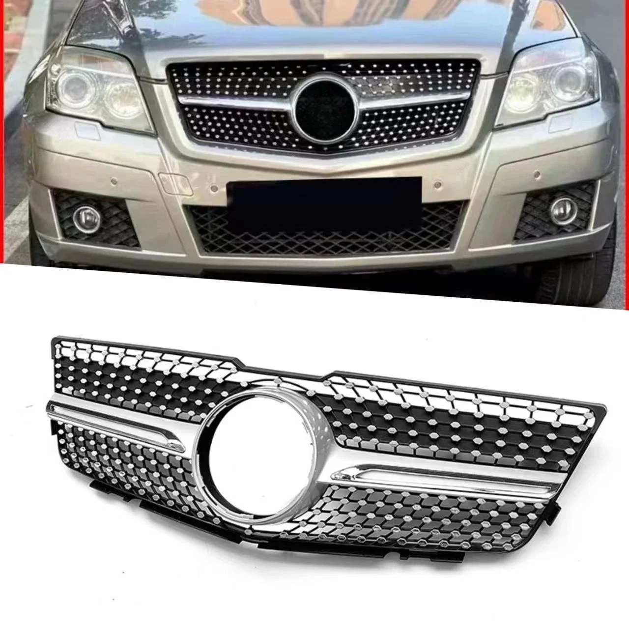 Diamond Style for Mercedes Benz GLK Class X204 2009-2012 Front Bumper Grill GT Grille Black Mesh Racing Grills Car Accessories
Diamond Style for Mercedes Benz GLK Class X204 2009-2012 Front Bumper Grill GT Grille Black Mesh Racing Grills Car Accessories