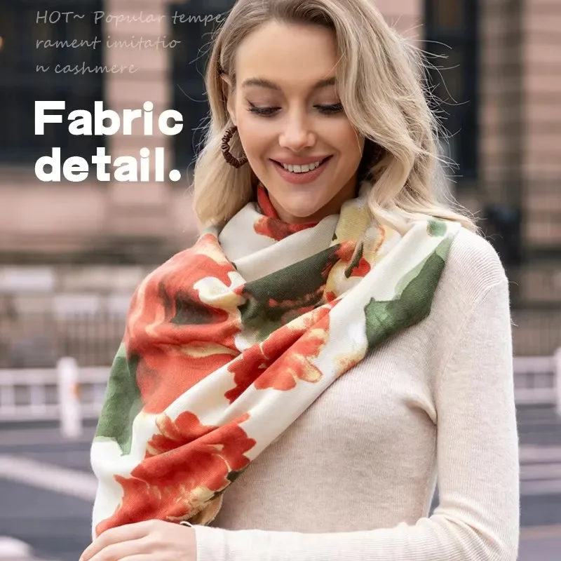 Fashion Printed Floral Soft Scarf Women's Retro Elegant Cashmere Couple Warm Scarves Printed Shawl Clothing Accessories Gift
Fashion Printed Floral Soft Scarf Women's Retro Elegant Cashmere Couple Warm Scarves Printed Shawl Clothing Accessories Gift