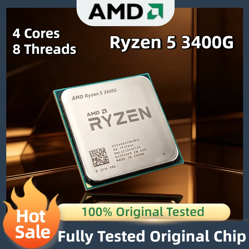 AMD Ryzen 5 3400G 4 Core 8 Thread 4.2GHz AM4 APU Vega 11 Graphics 65W Processor for Gaming PC Office Ultra
AMD Ryzen 5 3400G 4 Core 8 Thread 4.2GHz AM4 APU Vega 11 Graphics 65W Processor for Gaming PC Office Ultra