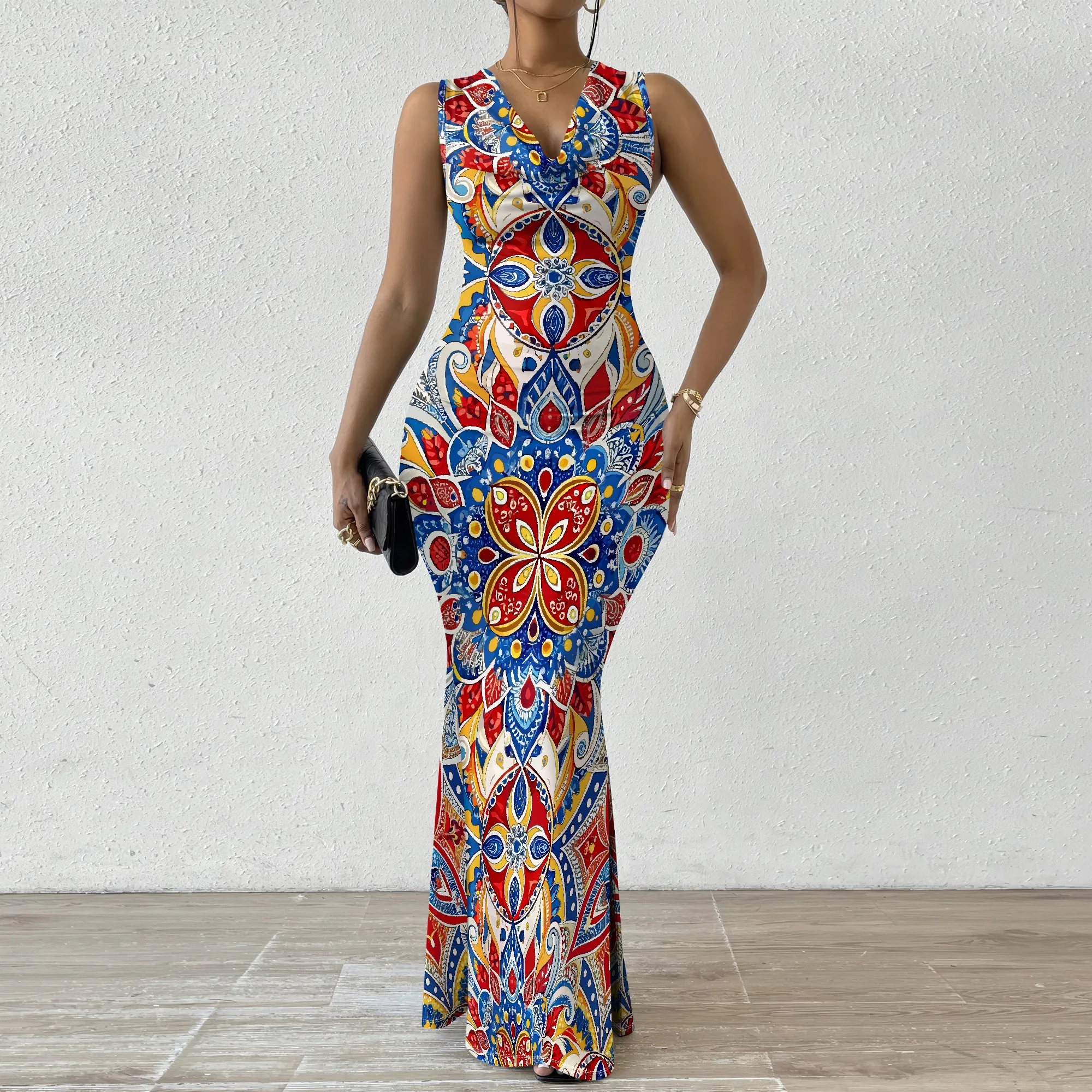 Boho Paisley Print Bodycon Maxi Dress XS-2XL - Vibrant Summer Dress for Beach Parties, Festivals, and Outdoor Events
Boho Paisley Print Bodycon Maxi Dress XS-2XL - Vibrant Summer Dress for Beach Parties, Festivals, and Outdoor Events