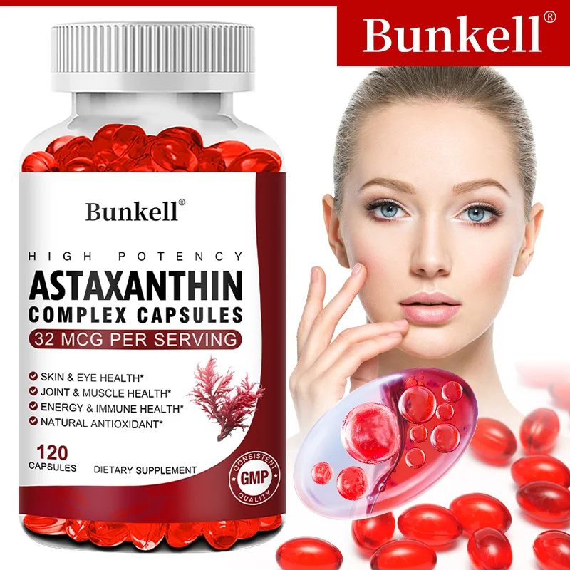 Bunkell Vegan Astaxanthin with Fish Oil & Antratic Krill Oil, Antioxidant, Supports Eye, Skin, Cellular Health, Non-GMO Capsules
Bunkell Vegan Astaxanthin with Fish Oil & Antratic Krill Oil, Antioxidant, Supports Eye, Skin, Cellular Health, Non-GMO Capsules