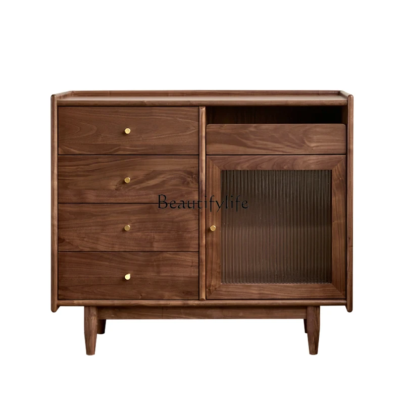 North American Black Walnut Side Cabinet Modern Simple Multifunctional Storage Cabinet
North American Black Walnut Side Cabinet Modern Simple Multifunctional Storage Cabinet