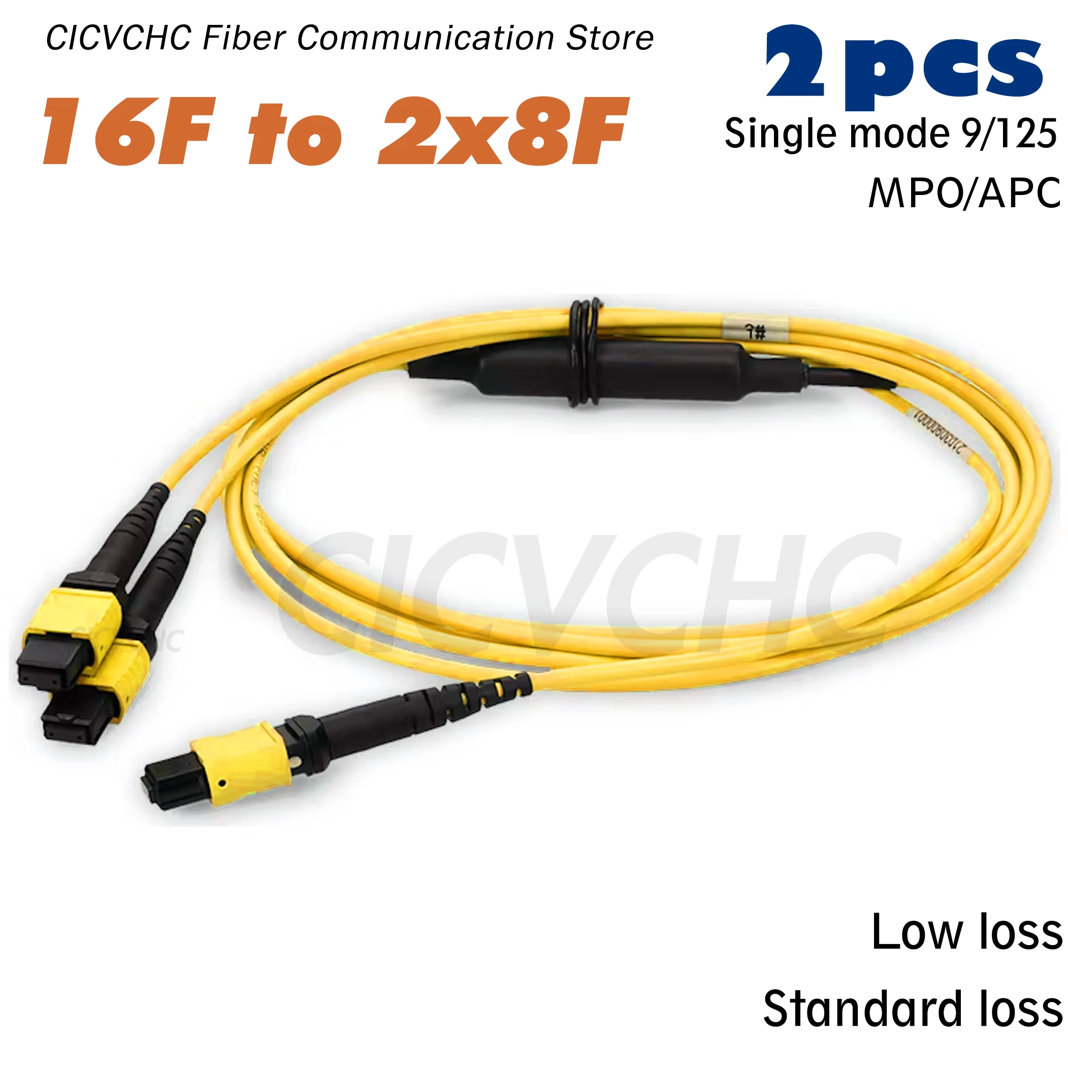2pcs Y cable 16 to 2x8 Fibers MPO/APC-MPO/APC,SM, Male or Female, Conversion, MPO Assemblies, Optical
2pcs Y cable 16 to 2x8 Fibers MPO/APC-MPO/APC,SM, Male or Female, Conversion, MPO Assemblies, Optical