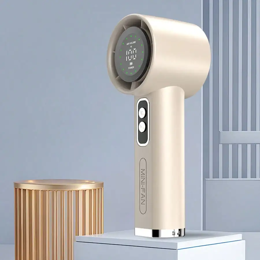 1PC New Portable Handheld Bladeless Fan -Adjustable & Rechargeable Mini Personal Fan With LED Display, High-Speed Turbo Engine, USB Charging, Ergonomic Design For Travel & Outdoor Use
1PC New Portable Handheld Bladeless Fan -Adjustable & Rechargeable Mini Personal Fan With LED Display, High-Speed Turbo Engine, USB Charging, Ergonomic Design For Travel & Outdoor Use