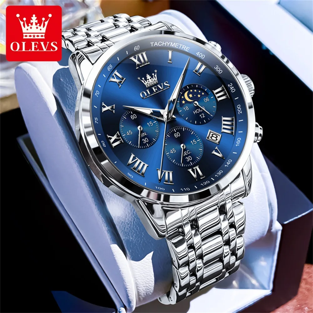 OLEVS 5529 Mens Watch Business Roman Dial Waterproof Stainless steel Men's Watches Leisure Wristwatches
OLEVS 5529 Mens Watch Business Roman Dial Waterproof Stainless steel Men's Watches Leisure Wristwatches