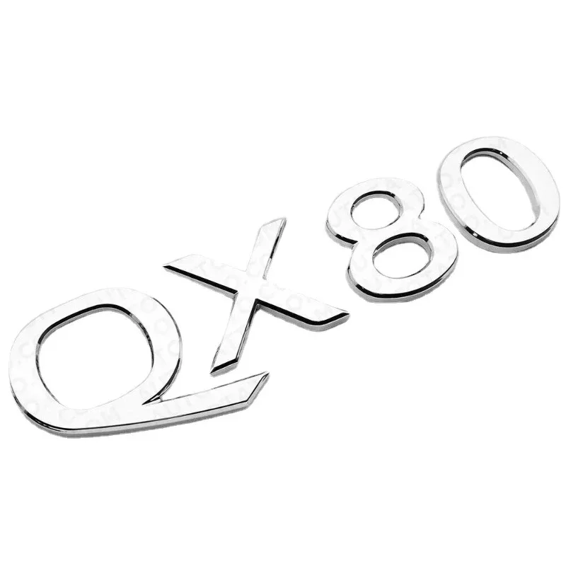3D для QX80 задняя задняя дверь с логотипом, буквенный значок, эмблема, табличка с именем, серебристый хром 
3D для QX80 задняя задняя дверь с логотипом, буквенный значок, эмблема, табличка с именем, серебристый хром