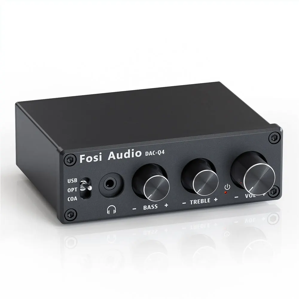 Fosi Audio DAC-Q4 Headphone Amplifier Mini Stereo USB Optical Coaxial to RCA AUX Digital To Analog Audio Converter
Fosi Audio DAC-Q4 Headphone Amplifier Mini Stereo USB Optical Coaxial to RCA AUX Digital To Analog Audio Converter