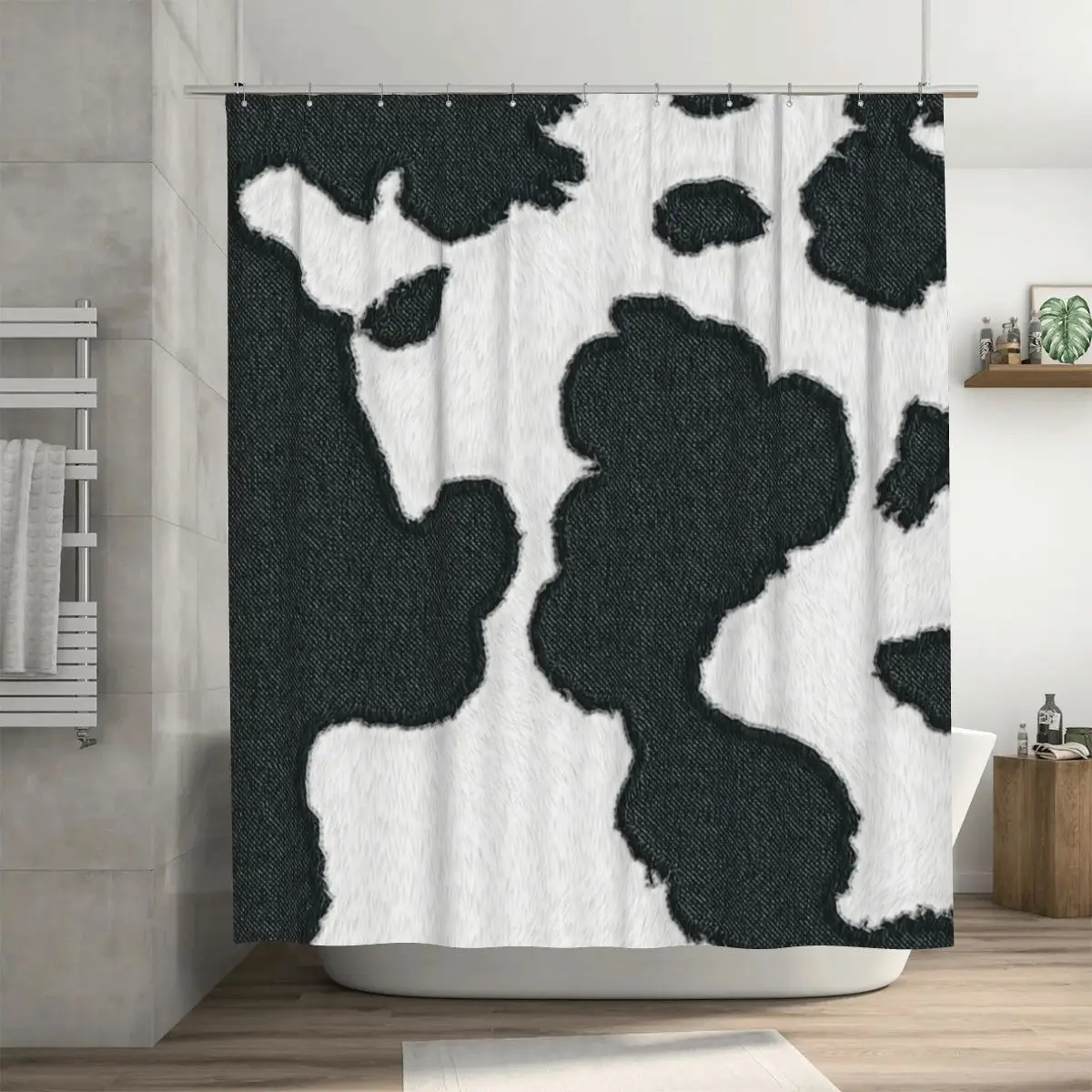 Cow Print (smooth Print) Shower Curtain Bathroom Polyester Waterproof Bath Curtains with Hooks
Cow Print (smooth Print) Shower Curtain Bathroom Polyester Waterproof Bath Curtains with Hooks