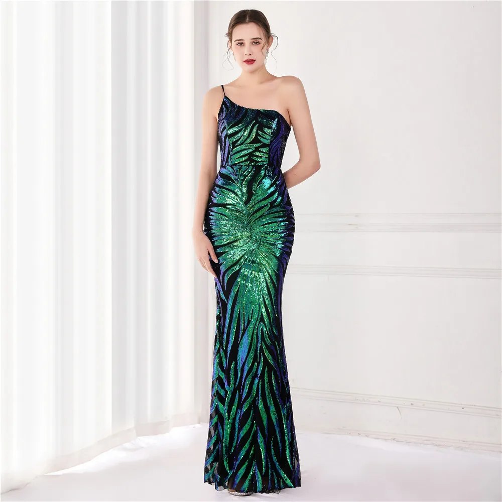 2022 New Women Elegant One Shoulder Floor Length Evening Dress Sexy Mermaid Sequin Flower Party Maxi Dress Vestidos Prom Dress
2022 New Women Elegant One Shoulder Floor Length Evening Dress Sexy Mermaid Sequin Flower Party Maxi Dress Vestidos Prom Dress