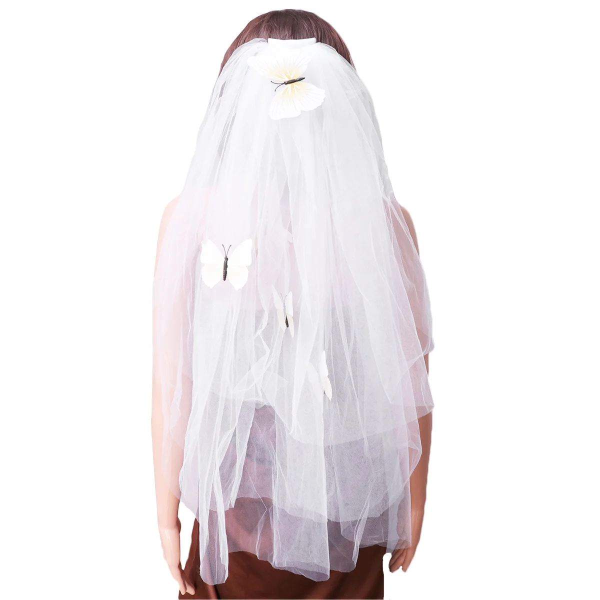 Halloween Veil Long Bridal Wedding Butterfly Lace Veil for Photography Cosplay Party Costume Black White for Photography
Halloween Veil Long Bridal Wedding Butterfly Lace Veil for Photography Cosplay Party Costume Black White for Photography