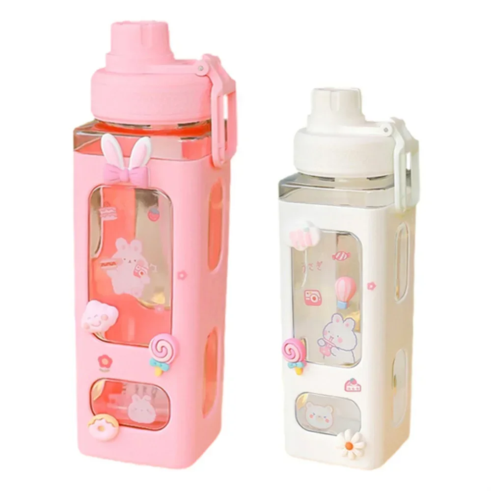 700ml Kawaii Shaker Water Bottle With Straw Sticker Cute BPA Free Plastic Tea Milk Portable Gourde Drink Bottle For Girl
700ml Kawaii Shaker Water Bottle With Straw Sticker Cute BPA Free Plastic Tea Milk Portable Gourde Drink Bottle For Girl