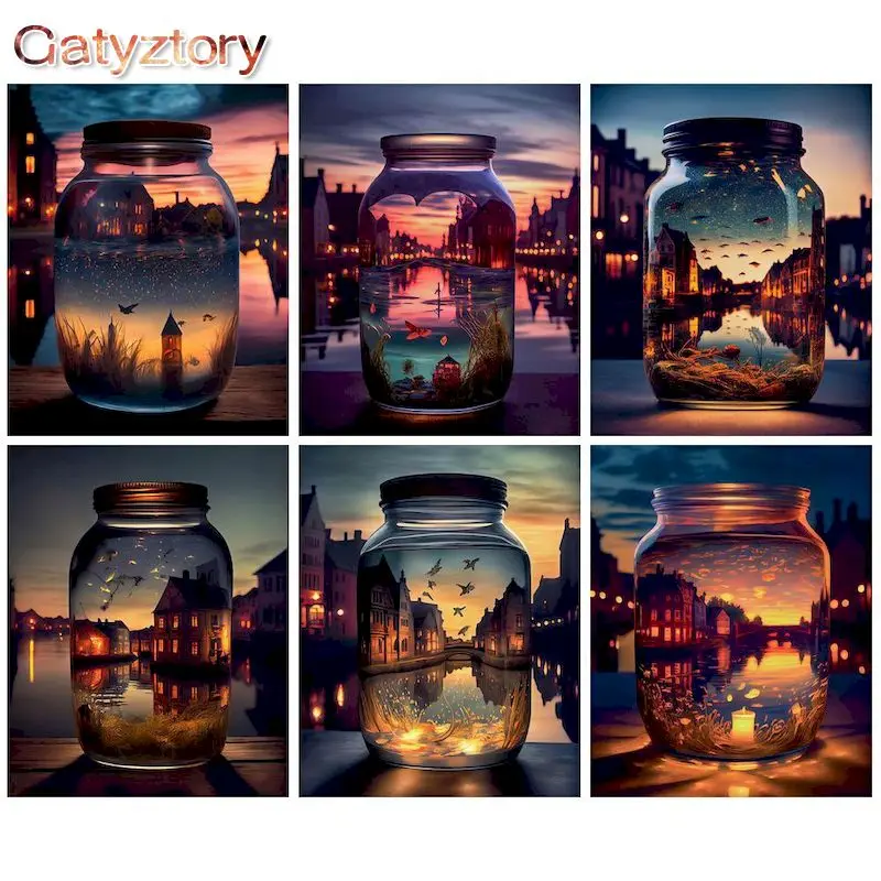 GATYZTORY Frame Painting By Number For Adults Acrylic Drawing Coloring By Numbers Glass Bottles City Modern Wall Art Picture Diy
GATYZTORY Frame Painting By Number For Adults Acrylic Drawing Coloring By Numbers Glass Bottles City Modern Wall Art Picture Diy