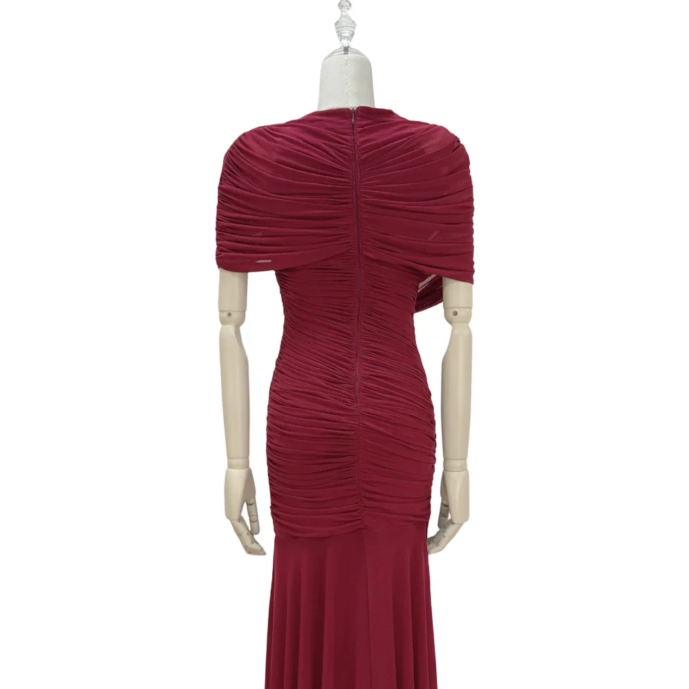 Elegant Ruched Mesh Maxi Dress Sexy High Neck Bodycon Evening Gowns for Women 2026 Fashion Luxurious Wedding Guest Party Prom
Elegant Ruched Mesh Maxi Dress Sexy High Neck Bodycon Evening Gowns for Women 2026 Fashion Luxurious Wedding Guest Party Prom