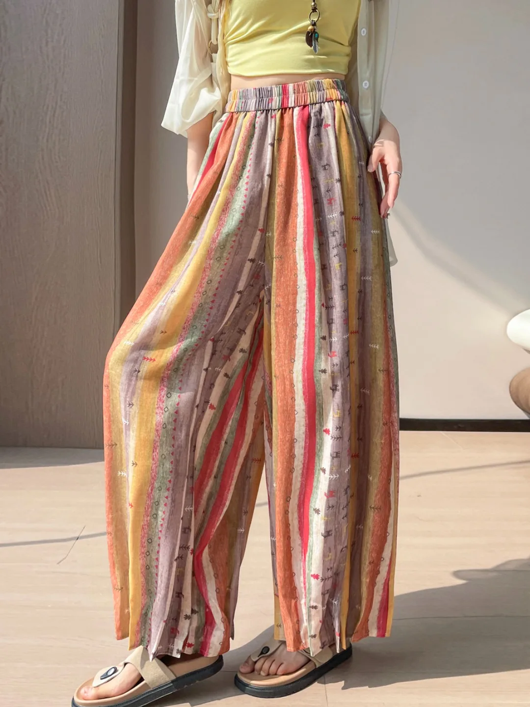 High Waist Wide Leg Casual Pants Women's Summer New Style Slimming Effect Thin Model Lantern Pants Korean Style Commute Wind
High Waist Wide Leg Casual Pants Women's Summer New Style Slimming Effect Thin Model Lantern Pants Korean Style Commute Wind