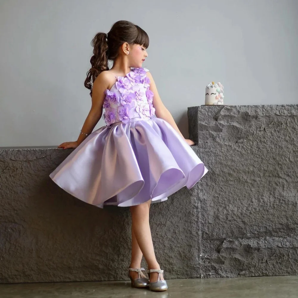 Purple Flower Girl Dress For Wedding One Shoulder Stain Applique Knee Length Back Up Kids Lovely Birthday Party Bridesmaid Gowns
Purple Flower Girl Dress For Wedding One Shoulder Stain Applique Knee Length Back Up Kids Lovely Birthday Party Bridesmaid Gowns