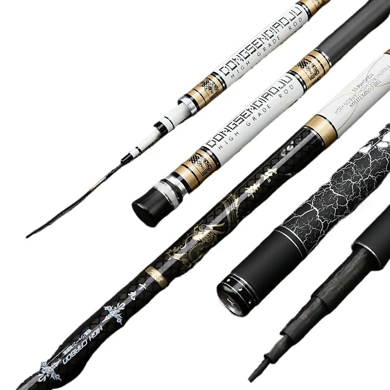 Carbon Carp Fishing Rod (Fishing Equipment) - Long-Section, Tai Chi Style, 28-Tune, 7.2m/8.1m, Light & Stiff Pole
Carbon Carp Fishing Rod (Fishing Equipment) - Long-Section, Tai Chi Style, 28-Tune, 7.2m/8.1m, Light & Stiff Pole