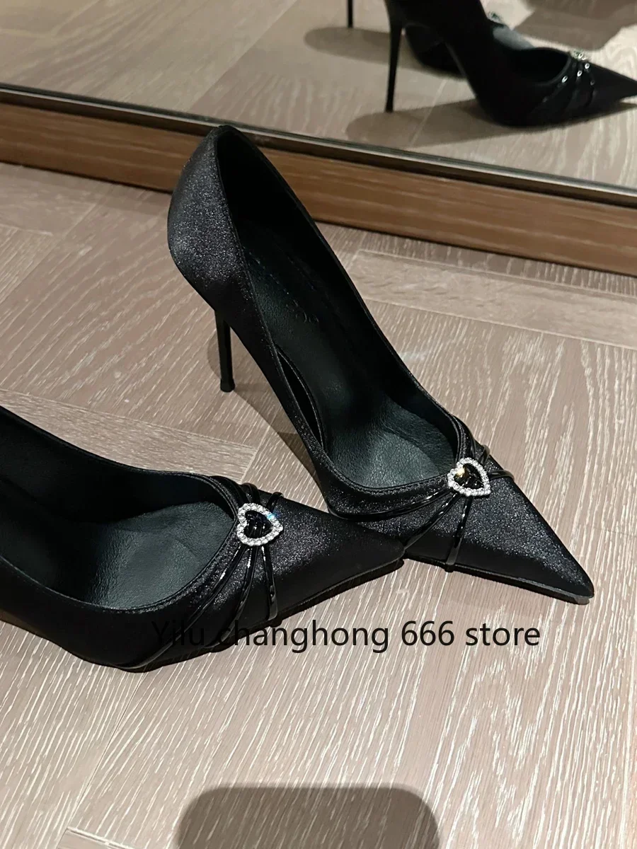 Women Heart-Shaped Pointed Toe Women Pumps Shallow Solid Sexy Party Rhinestone Bling Stiletto Heels Cover Heel Slip On Shoes
Women Heart-Shaped Pointed Toe Women Pumps Shallow Solid Sexy Party Rhinestone Bling Stiletto Heels Cover Heel Slip On Shoes