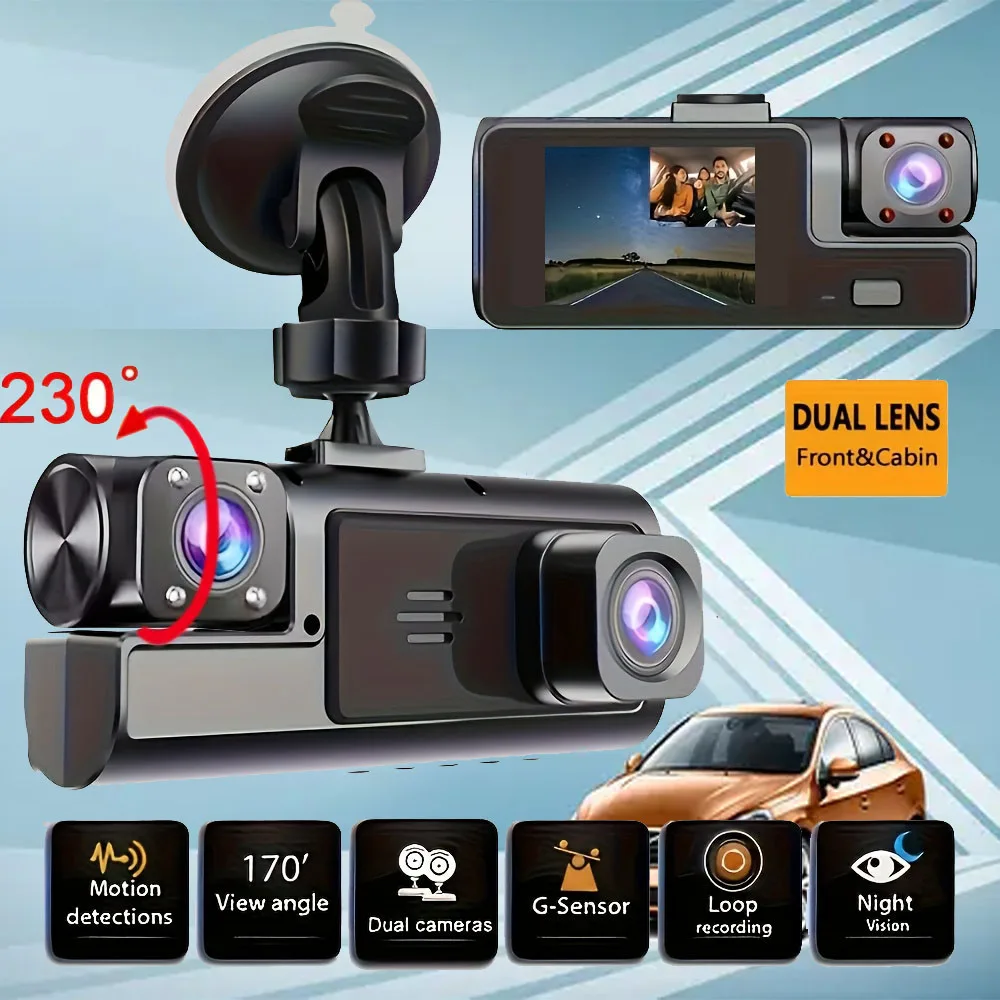 Car Dvr HD 1080P Dash Cam 2/ 3 Lens Front Inside Rear Wide Recording
Car Dvr HD 1080P Dash Cam 2/ 3 Lens Front Inside Rear Wide Recording