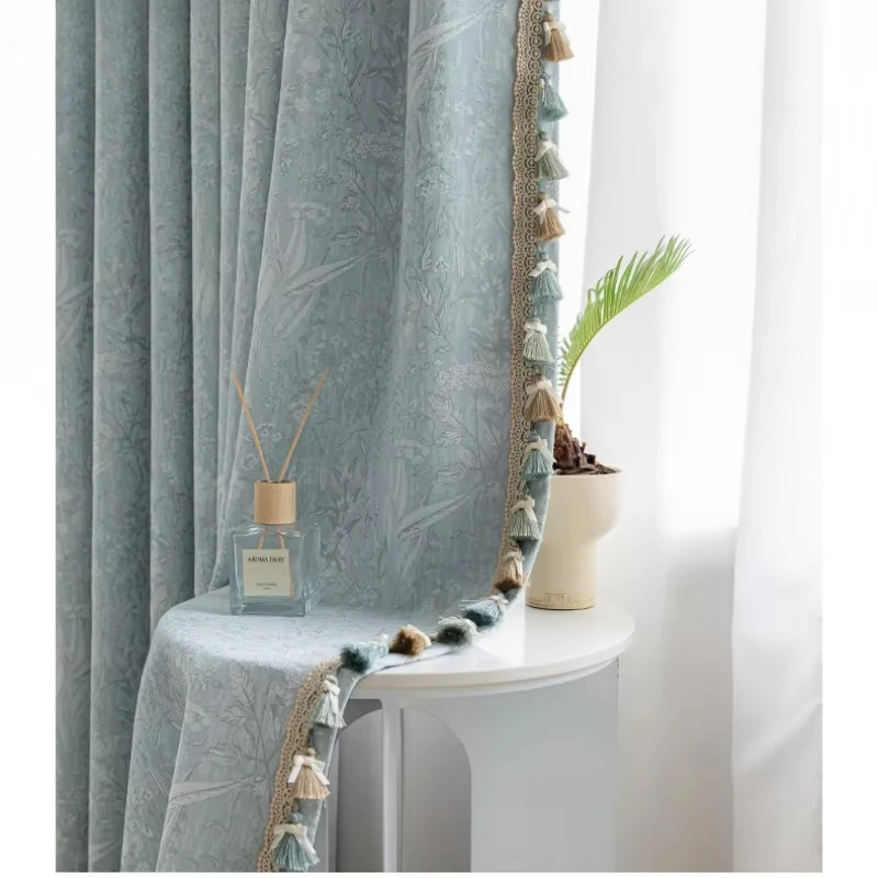 French Lace Blue Luxury Curtains for Living Room Bedroom Dining Blackout Thicken Elegant European White Tulle Decorations
French Lace Blue Luxury Curtains for Living Room Bedroom Dining Blackout Thicken Elegant European White Tulle Decorations