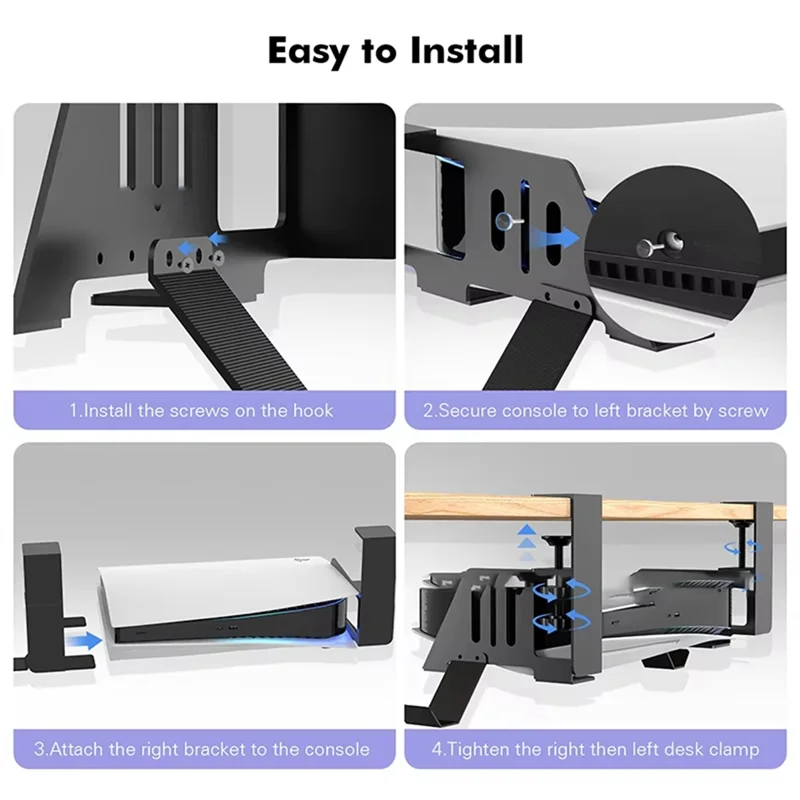 Popular Under Table Hanging Holder For PS5/For PS5 Slim Game Console Stander Bracket Earphone Gamepad Desktop Game Controller
Popular Under Table Hanging Holder For PS5/For PS5 Slim Game Console Stander Bracket Earphone Gamepad Desktop Game Controller