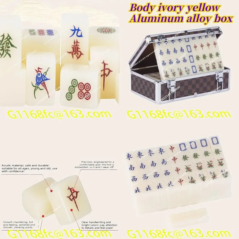 High Quality Hand Rubbed Acrylic Imitation Jade Mahjong Set with Aluminum Alloy Box Eco Friendly Wear Resistant
High Quality Hand Rubbed Acrylic Imitation Jade Mahjong Set with Aluminum Alloy Box Eco Friendly Wear Resistant
