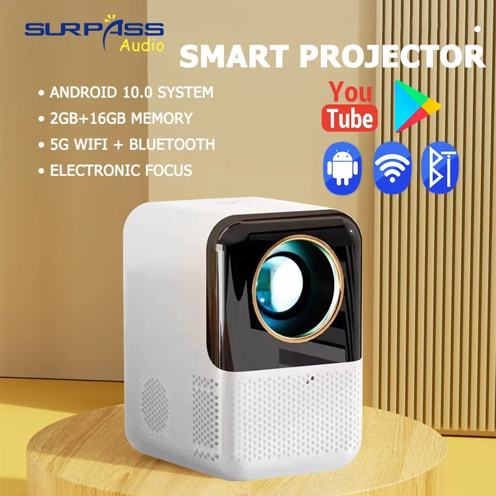 Smart Projector 5G WIFI Bluetooth Android 10.0 System Built in Speaker Remote Control for Home Theater Video Proyector Outdoor
Smart Projector 5G WIFI Bluetooth Android 10.0 System Built in Speaker Remote Control for Home Theater Video Proyector Outdoor