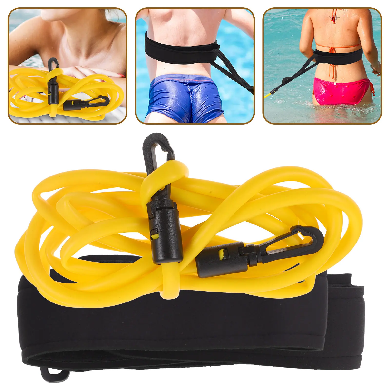 1Set Swimming Resistance Band Kit Swim Training Belt with Adjustable Elastic Leash for Pool Ladder Fixation Endurance Building
1Set Swimming Resistance Band Kit Swim Training Belt with Adjustable Elastic Leash for Pool Ladder Fixation Endurance Building