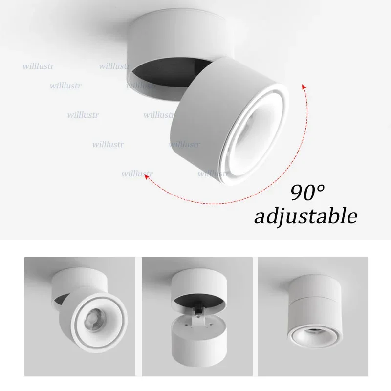 Foldable Aluminum LED Ceiling Light Spotlamp Hotel Mall Restaurant Porch Balcony Black White Gold Minimalist Downlamp
Foldable Aluminum LED Ceiling Light Spotlamp Hotel Mall Restaurant Porch Balcony Black White Gold Minimalist Downlamp